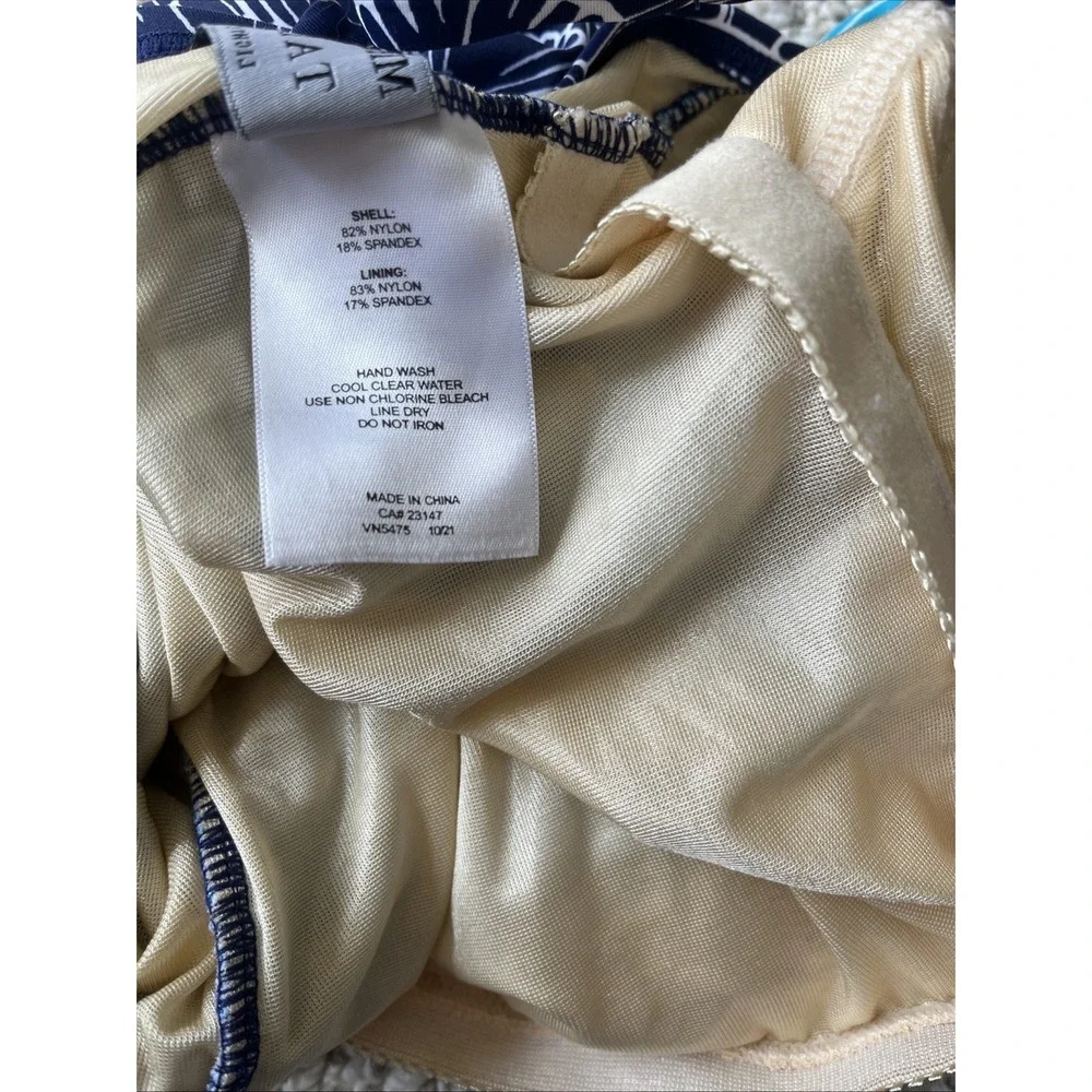 Miraclesuit X Talbots Flattering Blue Ombré Seashell Print Swimsuit Size 12